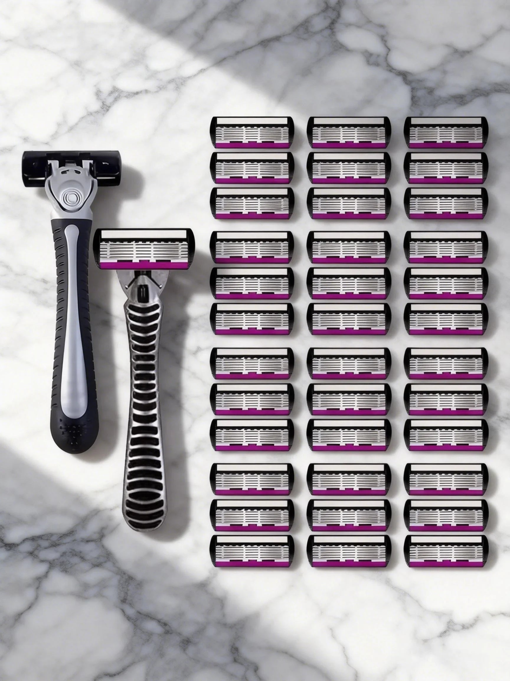 3/6/12 Pcs/ High Quality Man Safety Razor Blade 6 Layer German Stainless Steel Shaving Cartridges Compatible Mach Shaver