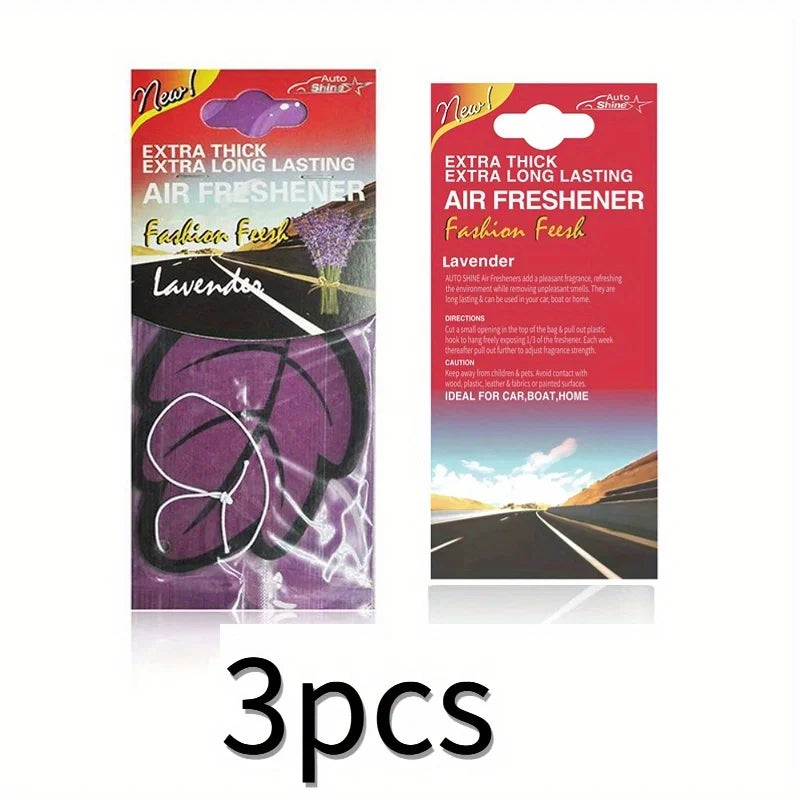3-60pcs Car Air Freshener Natural scented tea paper Auto Hanging Vanilla perfume fragrance Leaf Shape car accessories interior
