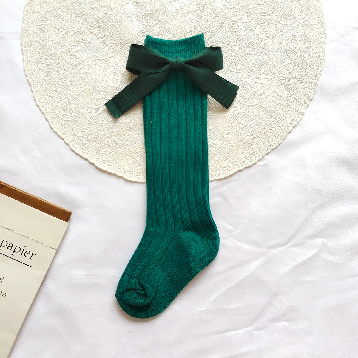 14 Colors Princess Girls Long Sock Big Bowknot Infant Baby Stockings Kids Cotton Sock Knee High Breathable Soft Children Socken