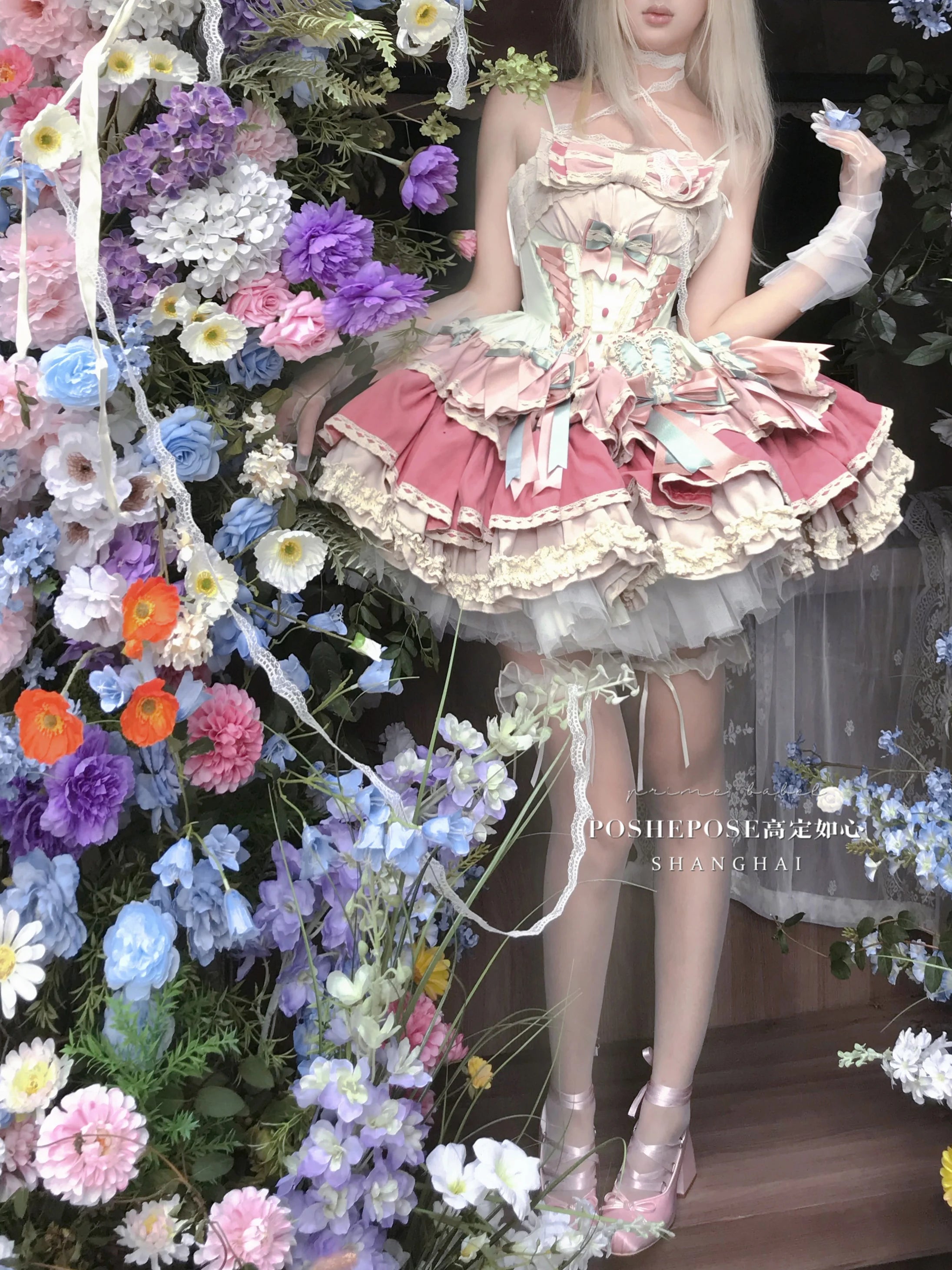 New Girls Birthday Lolita Dress 2026 Spring and Summer Women's Tube Top Satin Bowknot Slim Pettiskirt Short Mini Party Dress