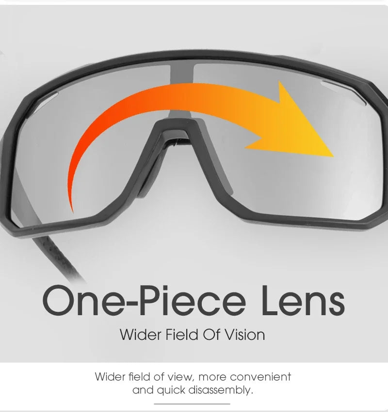 SCVCN New Photochromic Cycling Glasses Motorcycle Bike Riding Outdoor Sport Cycling Sunglasses Men Women Hiking UV400 Goggles
