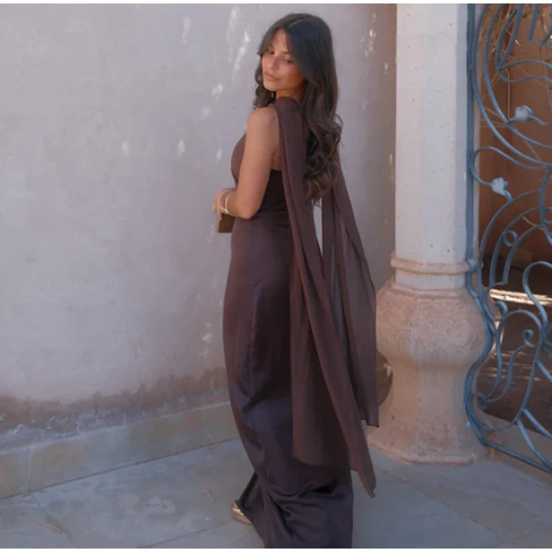 Solid Color Strapless Ribbon Women Summer Dress Sexy Sleeveless Backless High Waist Slim Maxi Vestidos 2026 Lady Vacation Outfit