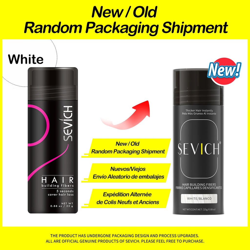 Sevich 25g hair building fibers powder hair loss products bald extension thicken hair spray jar keratin