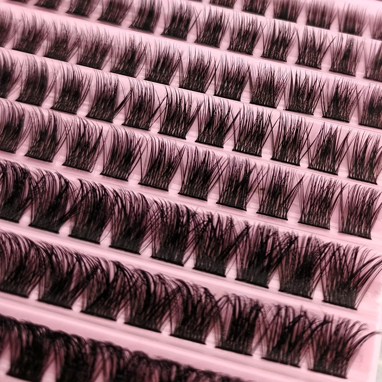 Natural Look D Curl Lash Clusters 120/160/200 PCS (9-16mm) DIY Eyelash Extensions Kit Mixed 40D T50 80D & 80D Cat Eye