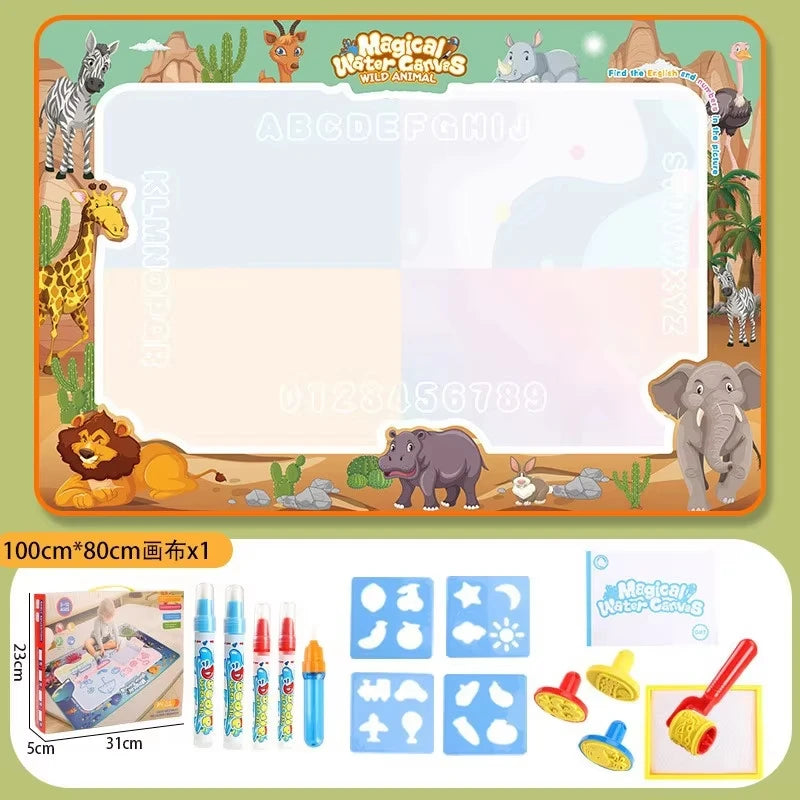 Oversized Magical Water Canvas pens Montessori Toys Learning Blanket Writing  Drawing Repeated Graffiti Painting  toy