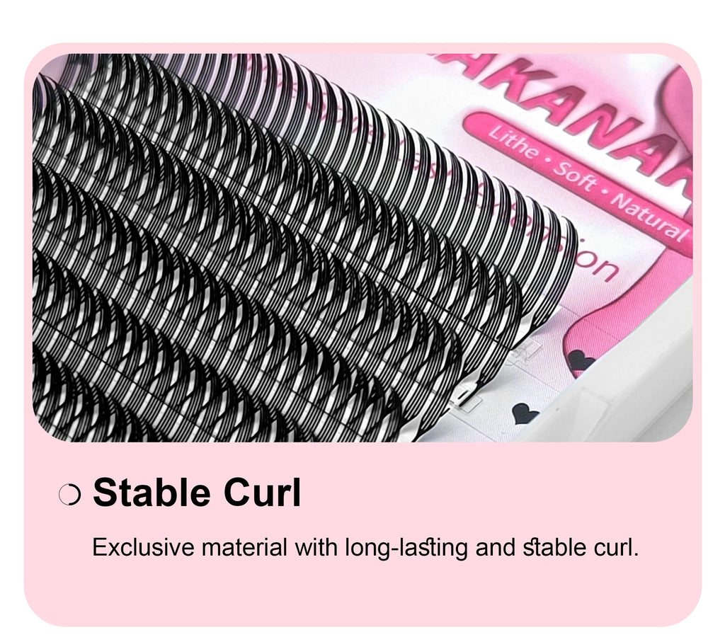 LAKANAKU Narrow Spire Eyelashes Extension Anime Lashes Spire Clusters Manga Style Feather Lightweight Premade Fans Extension