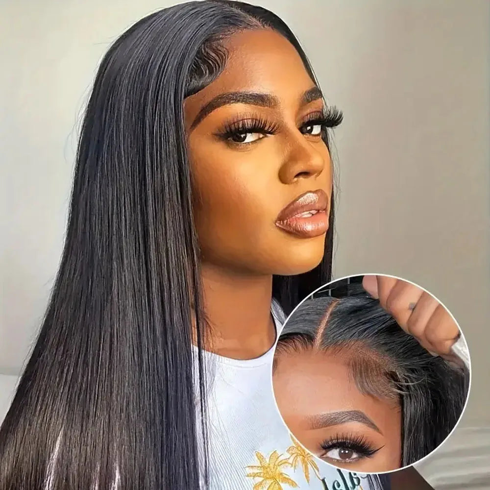 40 Inch Glueless HD Lace 13x4 Front Wig Human Hair 13x6 Ready To Wear Straight Wigs With Pre Plucked 5x5 Closure No Glue Needed