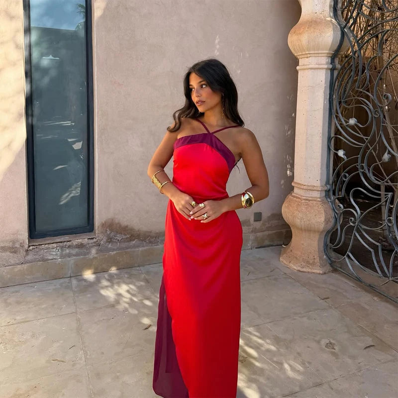 Solid Color Strapless Ribbon Women Summer Dress Sexy Sleeveless Backless High Waist Slim Maxi Vestidos 2026 Lady Vacation Outfit