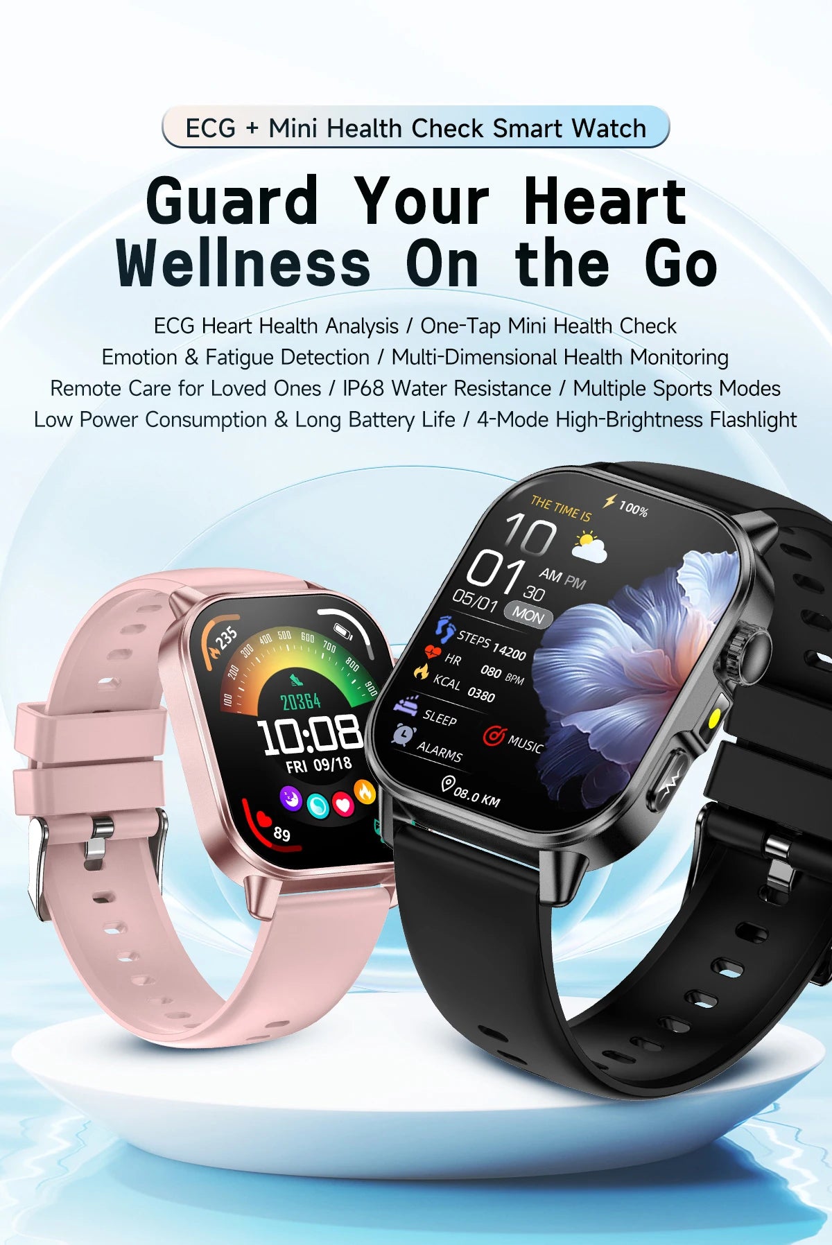 2026 New ECG+PPG Healthy Diagnose Smart Watch Men Body analysis Blood Pressure Lipid Uric Acid Women's Health Tracker Smartwatch