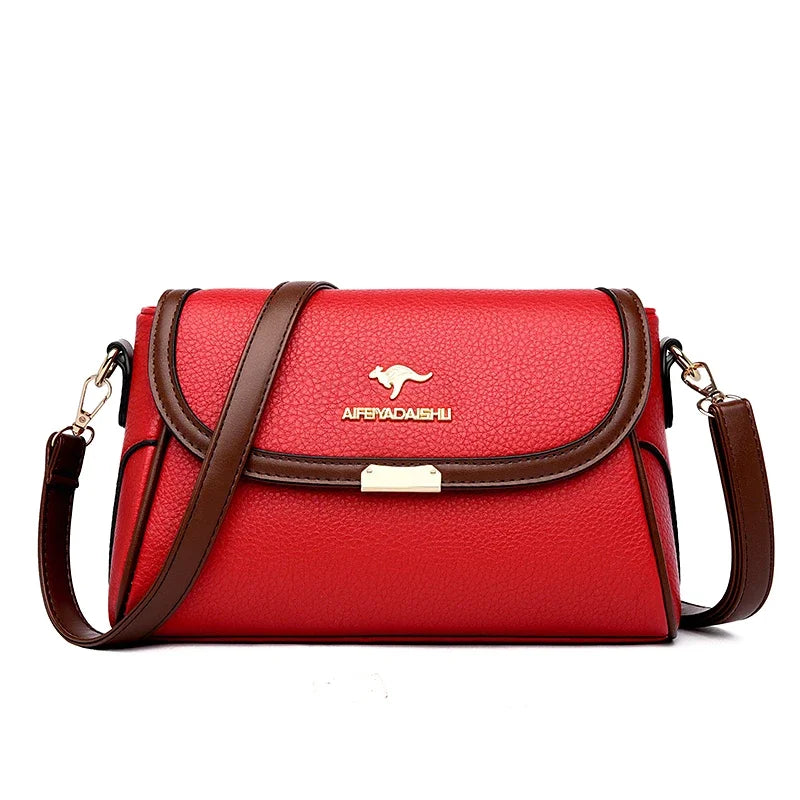 Solid Color Top Quality Leather Small Shoulder Bagsfor Women 2026 Hot Messenger Bags with StrapDesigner Crossbody Bag Sac AMain