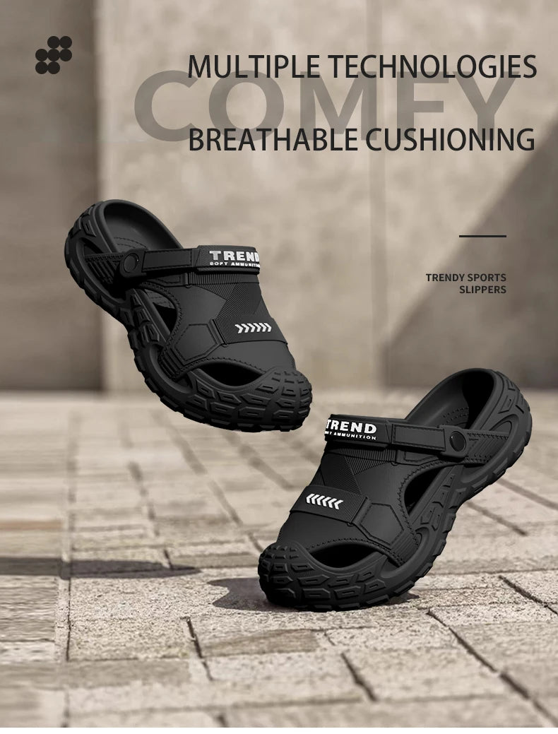 EVA Men's Outdoor Summer Wearable Clog Shoes Anti-Slip Breathable Odor-Resistant Slip-Resistant Sandals
