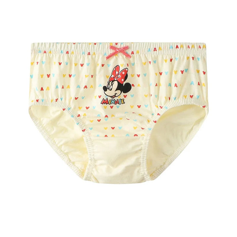 5 Packs/Box Children Underwear Mickey Cartoon Girls Panties Soft Cotton Kids Triangle Panty Breathable Girls Briefs Gift Box