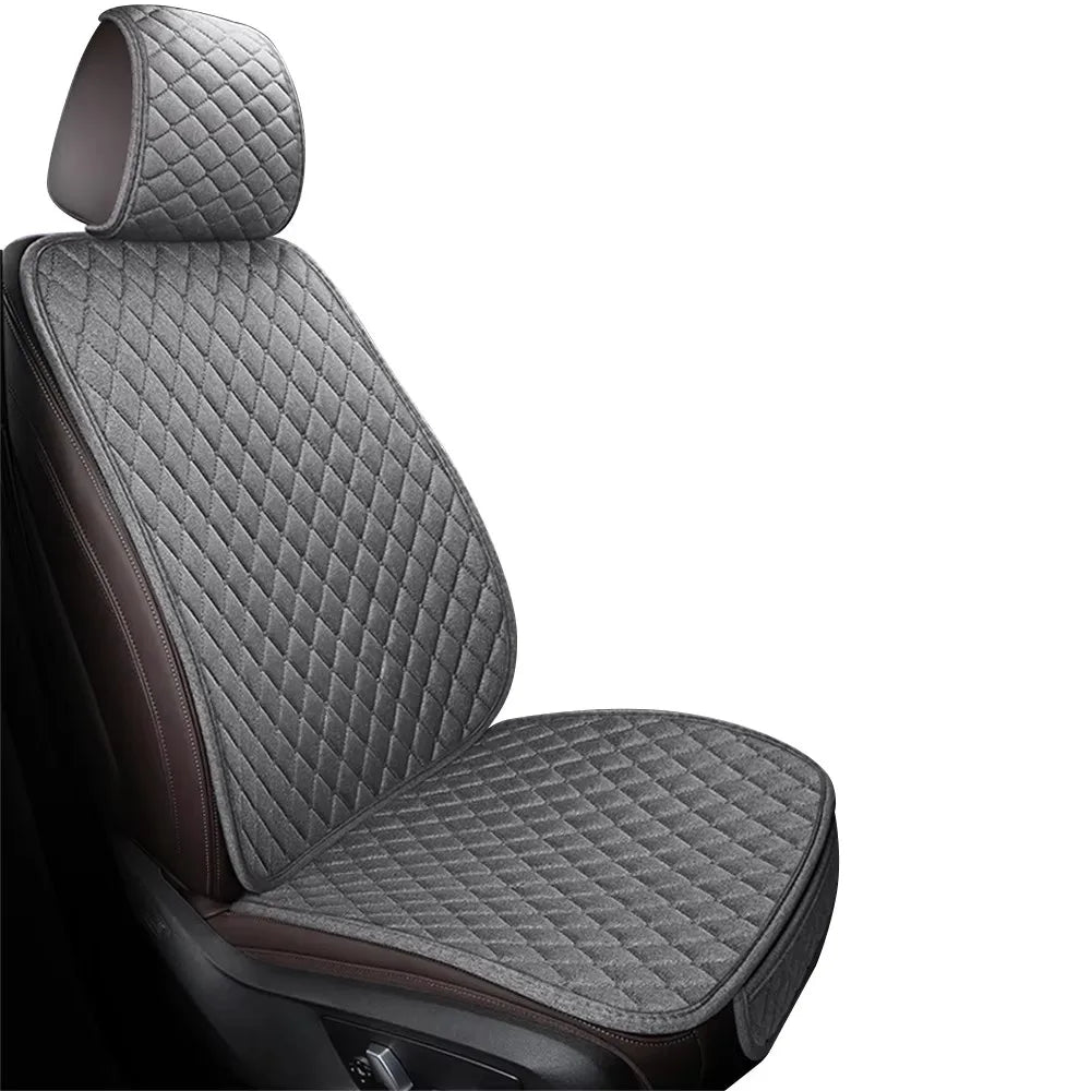 Universal Flax Car Seat Cover Front Rear Cushion Comfortable Breathable Protector Mat Four Season Pad Auto Interior Accessories