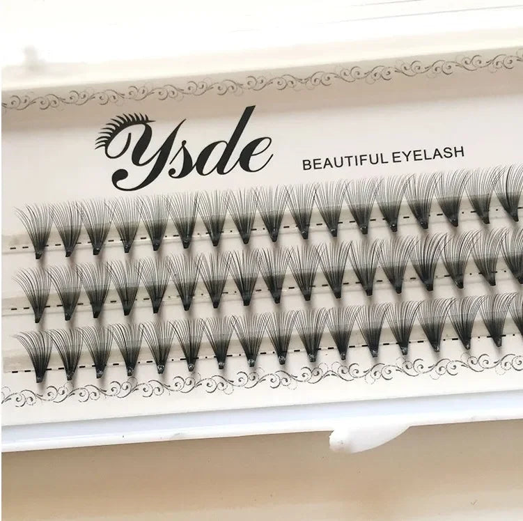 HBZGTLAD 8-18mm 60 bundles/Set Natural 6/10/20D Black 0.07mm fiber Lashes False Eyelashes Extension Beauty Tips Big eye tools