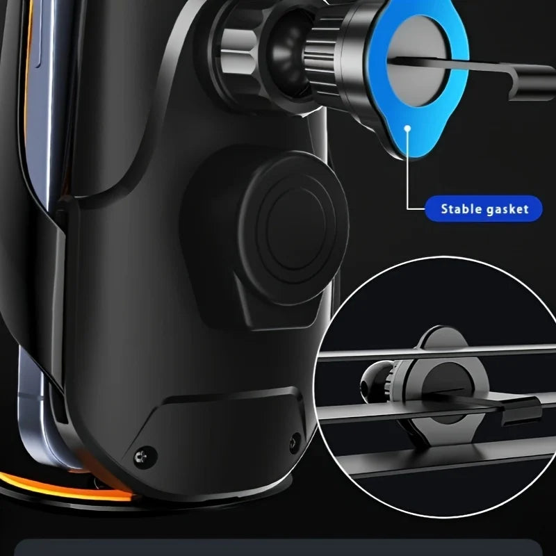 1PC updated car wireless phone holder with wireless charging, universal ventilation components, 360 ° rotating arm, USB connecto