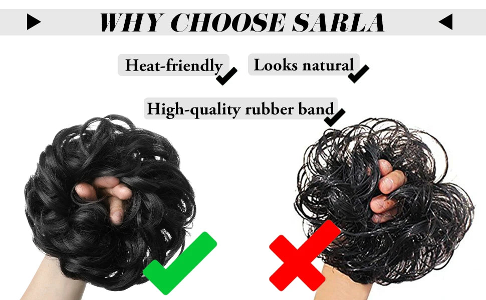 Synthetic Messy Hair Bun Extensions Big Curly Elastic Hair Scrunchies Hairpieces Chignon Donut Updo Hair Pieces for Women