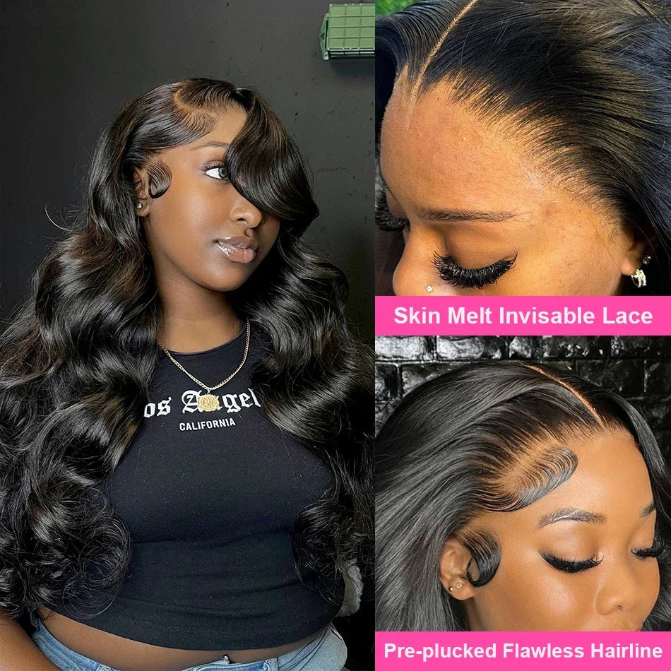 HD Transparent 13x4 13x6 Body Wave Lace Front Wig Pre Plucked 360 Lace Frontal Wig Human Hair Wigs For Women 5x5 Closure Wig