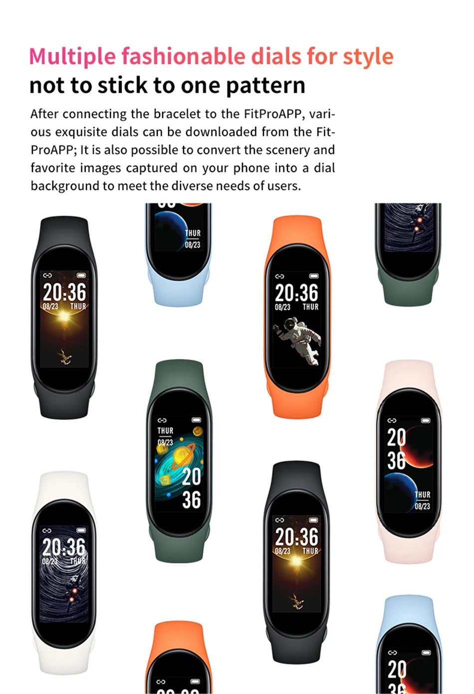 2026 New Hot Amoled Men Smart Band Women Heart Rate Smart Wartch Waterproof Smart Bracelet Sport Fitness Tracker For Android IOS