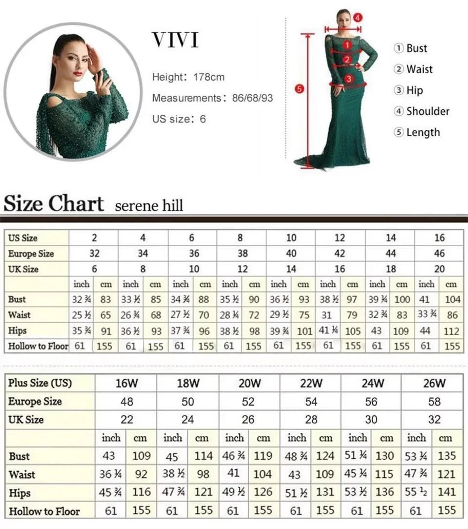 Luxury Sliver Designer Evening Dresses with Sparkling Crystal Gowns For Woman wedding party Serene Hill 2025 Customized LA72919