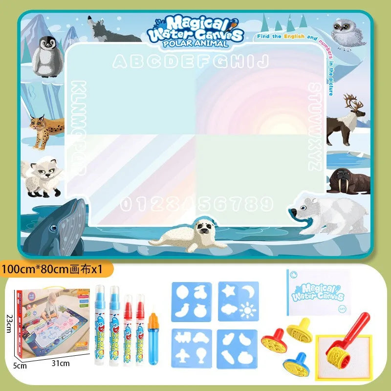 Oversized Magical Water Canvas pens Montessori Toys Learning Blanket Writing  Drawing Repeated Graffiti Painting  toy