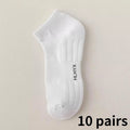10pairs HLHYX Socks Men's Cotton Deodorant Winter Towel Bottom with Mid-tube White Stockings Thickened Sports Basketball Socks