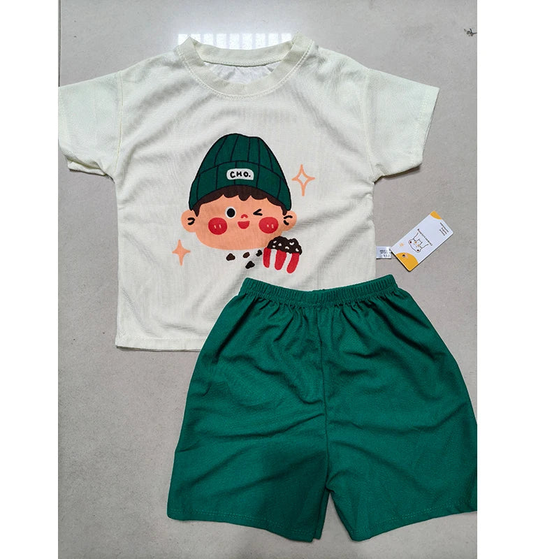 Baby Clothes Summer Children's Casual Sets Cute Fashion Suit Infants Tops and Shorts Two Piece Set
