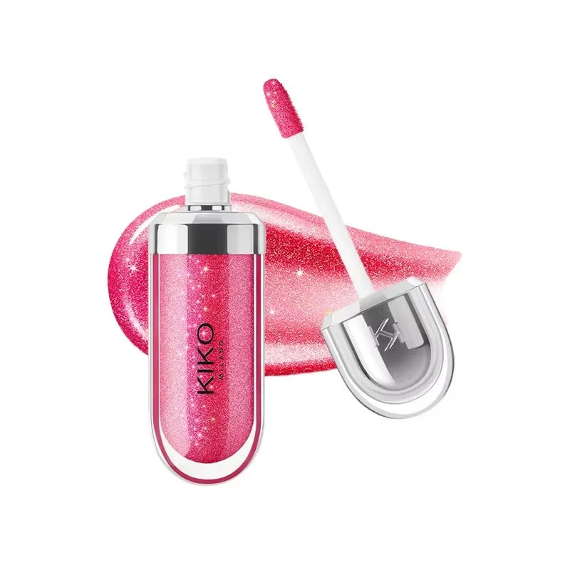 KIKO 3D Liquid Lip Glaze Transparent Lip Gloss Mirror Lipstick Nourishing Glossy Full Lips Not Fading Milk Tea Bean Paste Makeup