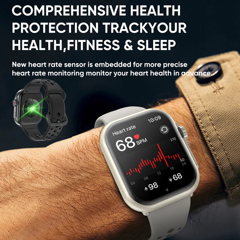 Watch Ultra 2 SE Men Women 1000mAh AMOLED Heart Rate 100+Sport Bluetooth Call GPS Track Waterproof Smart Watch For IOS Android