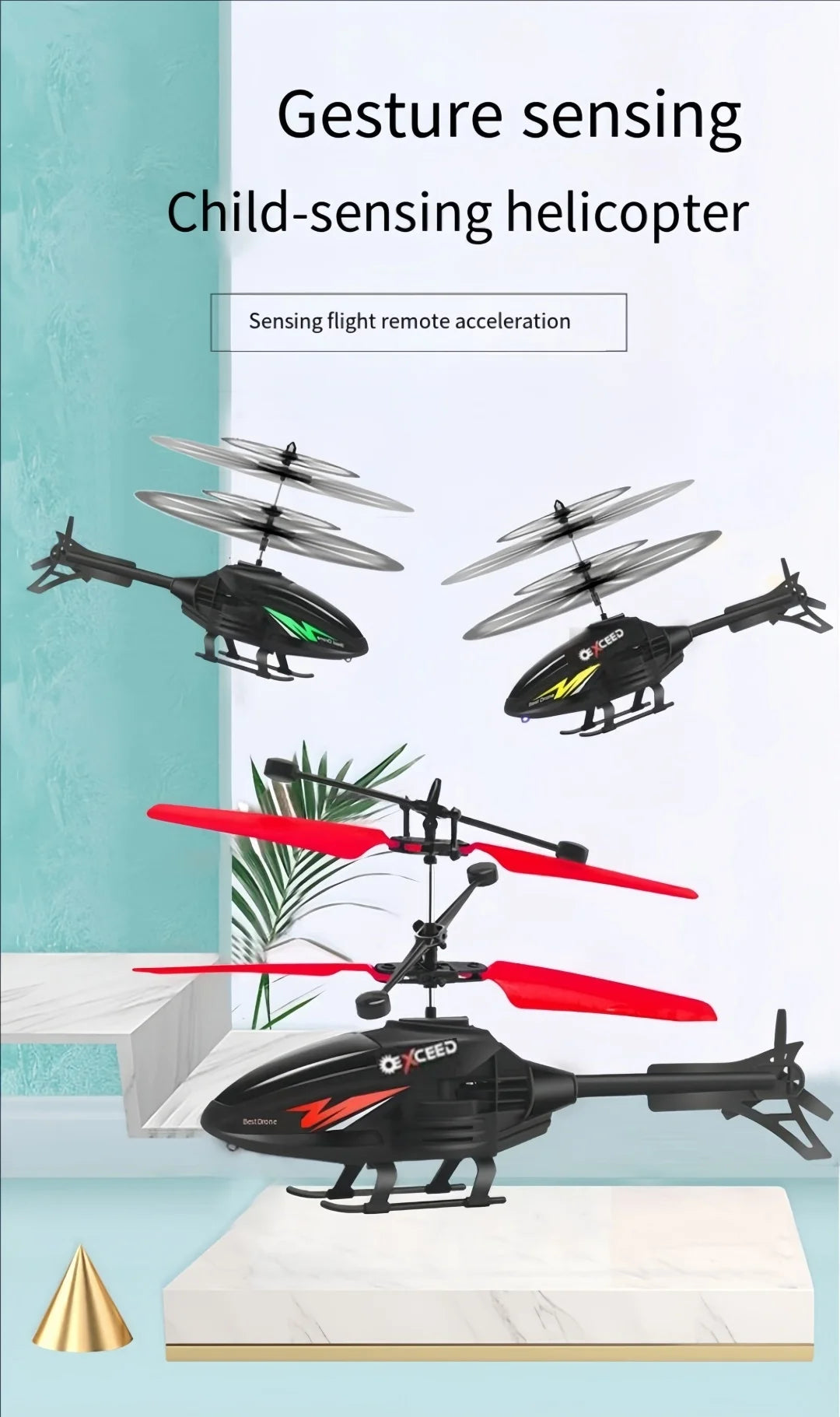 Induction helicopter toy room charged remote control small aircraft training coordination gifts for boys and girls