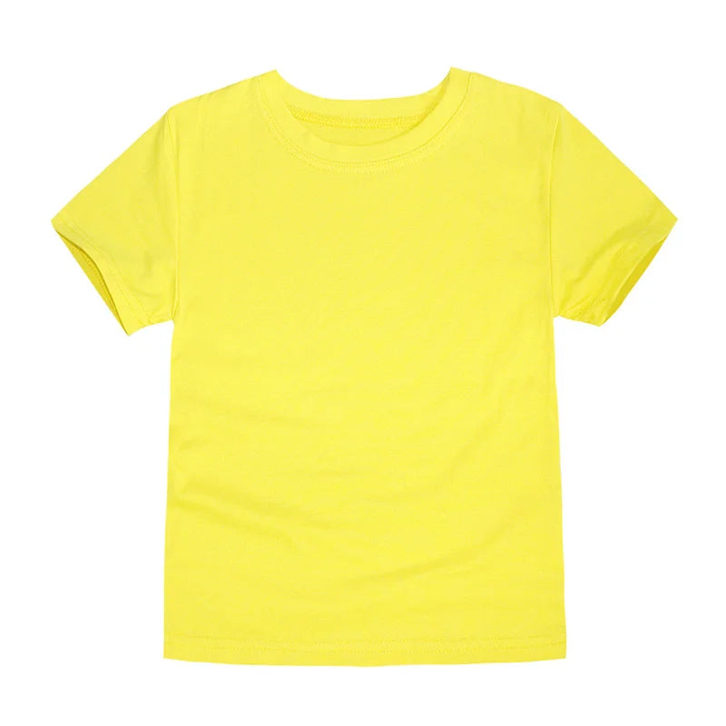 2-16 Years Boys Tshirts Cotton Short Sleeve Girls Clothes Summer Solid T-shirt Teenage Children Tees Kids Korean Top Baby  Cloth