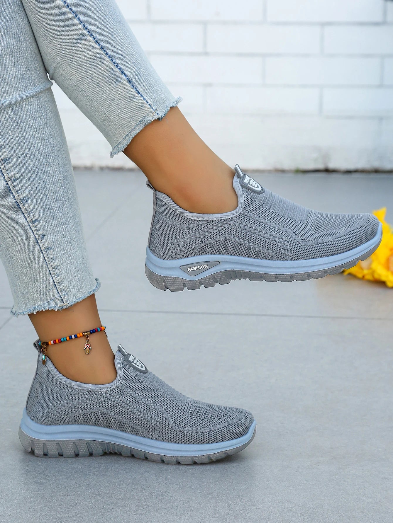 Women's Summer New Breathable Slip-On Shoes Soft Bottom Lightweight Comfortable PVC Material Casual Shoes Easy to Wear