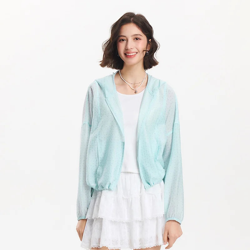 Semir Jacket Women Floral Print Girly 2025 New Summer Oversize Hooded Jacket Sweet for Casual and Trendy Outfits