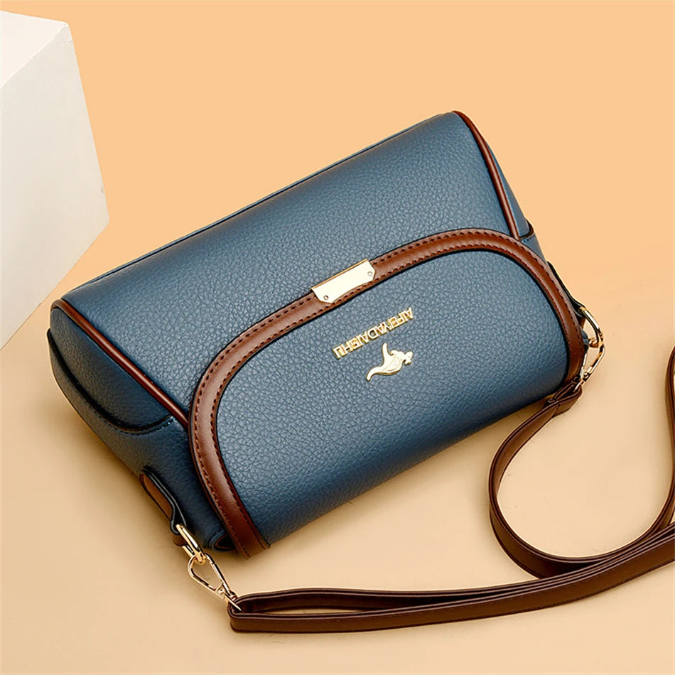 Solid Color Top Quality Leather Small Shoulder Bagsfor Women 2026 Hot Messenger Bags with StrapDesigner Crossbody Bag Sac AMain
