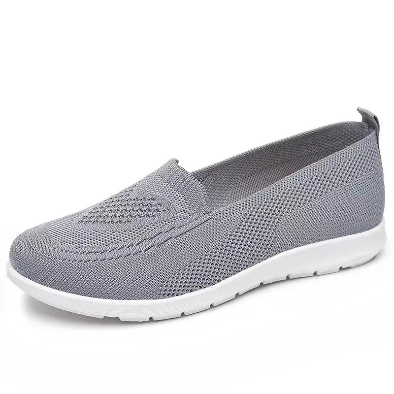 Comfortable casual women's shoes spring and summer breathable fabric uppers solid colors low-cut design soft and outdoor walking