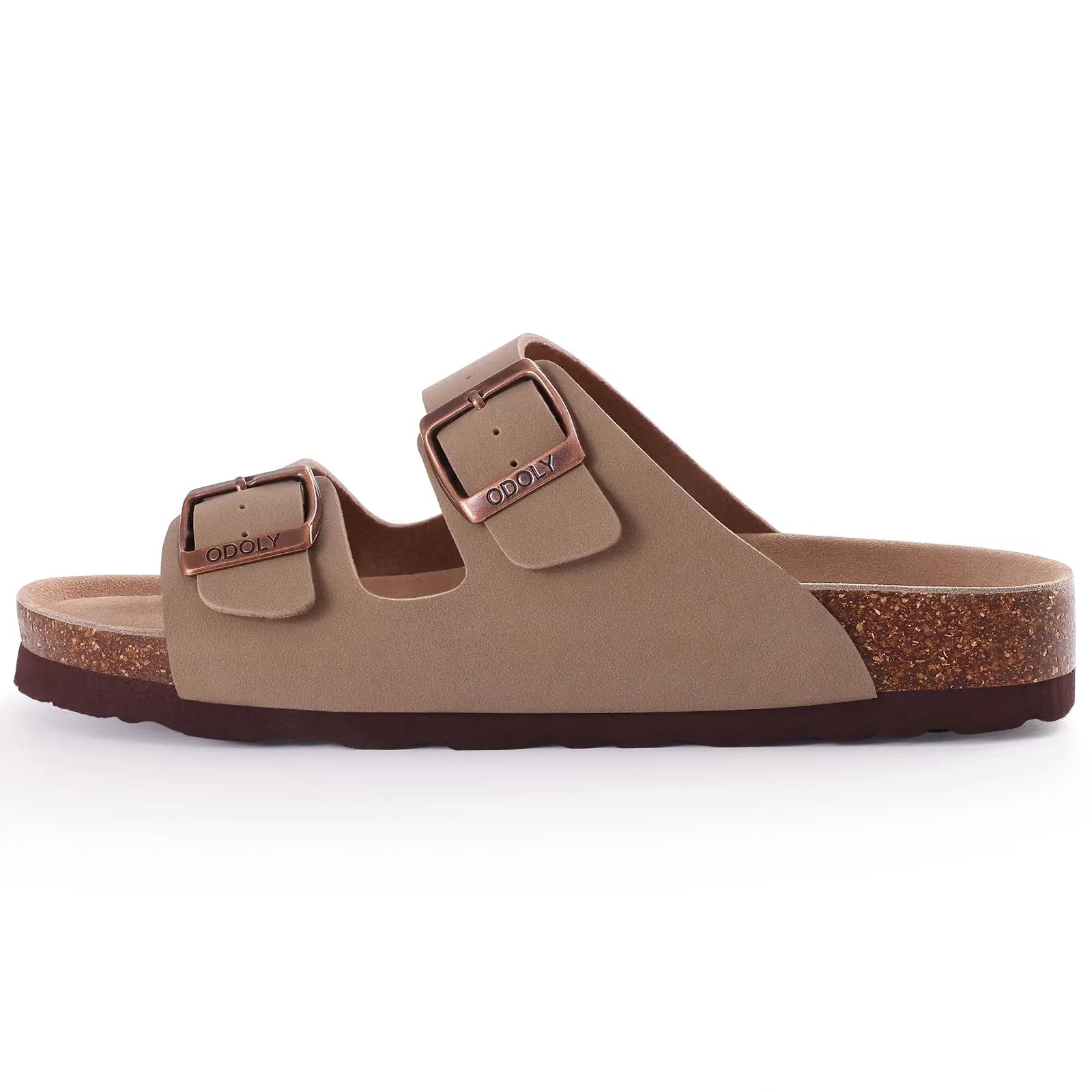 Bebealy Women's Cork Footbed Slide Men Sandal Summer Outdoor Sandals With Adjustable Buckle Beach Sandals Vacation Pool Sandals