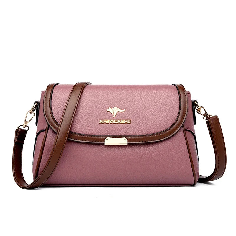 Solid Color Top Quality Leather Small Shoulder Bagsfor Women 2026 Hot Messenger Bags with StrapDesigner Crossbody Bag Sac AMain