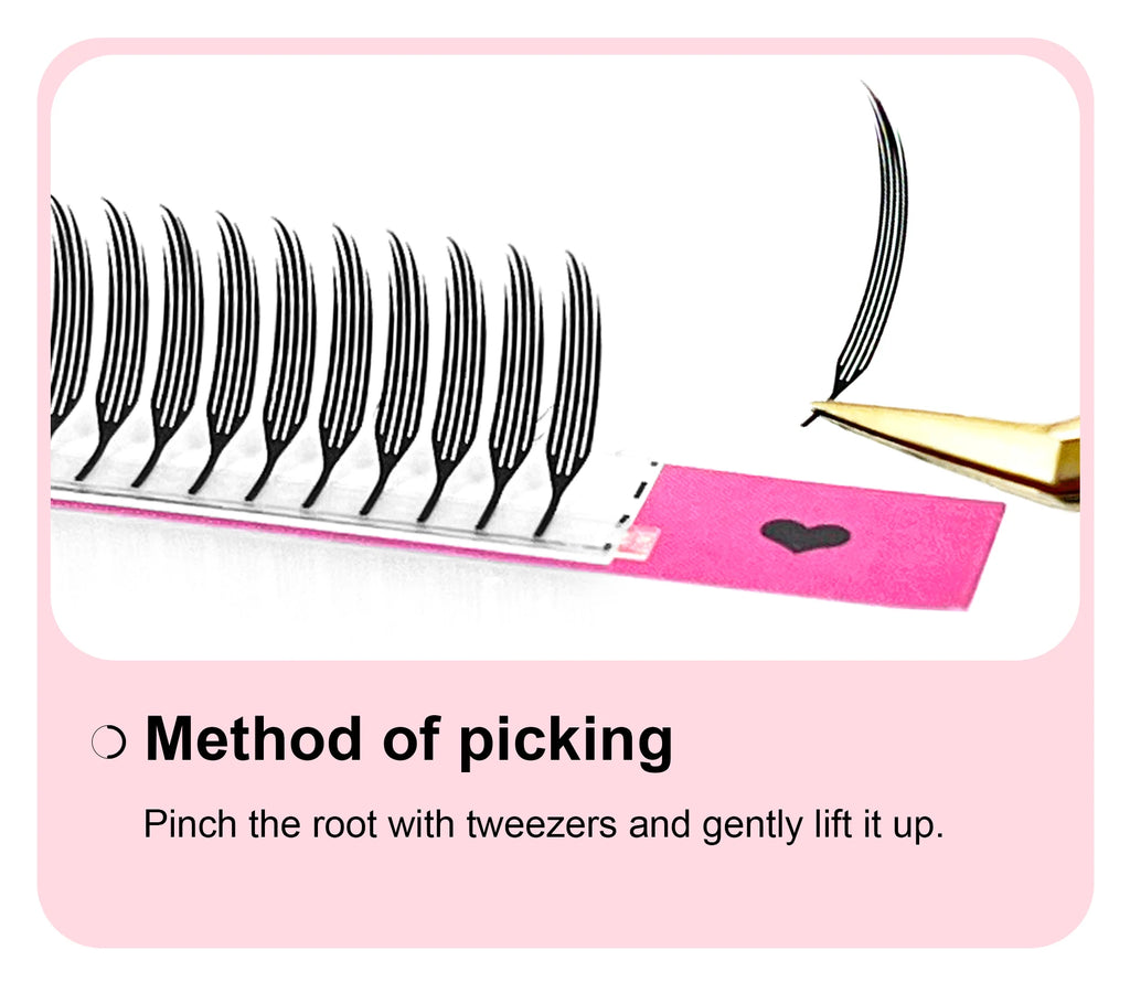 LAKANAKU Narrow Spire Eyelashes Extension Anime Lashes Spire Clusters Manga Style Feather Lightweight Premade Fans Extension