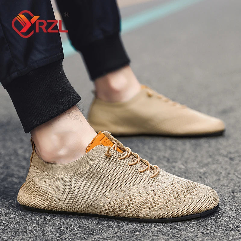 YRZL Men's Shoes Breathable Casual Driving Shoes Indoor Outdoor Men Shoes Loafers Lightweight Comfortable Soft Sole Walking Shoe