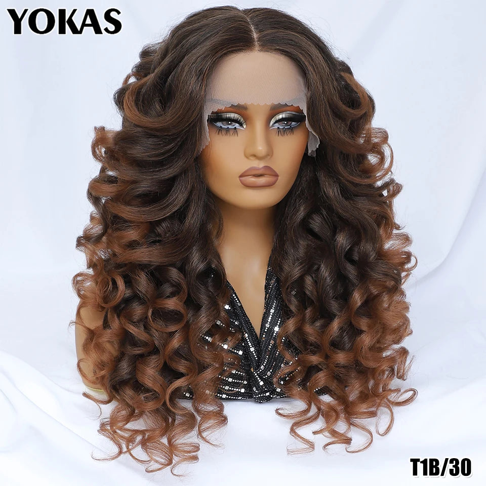 Latisha Lace Front Wigs Synthetic 24 Inch T Part Wigs For Afro Women Latisha Sensational Wigs With Baby Hair For African Female
