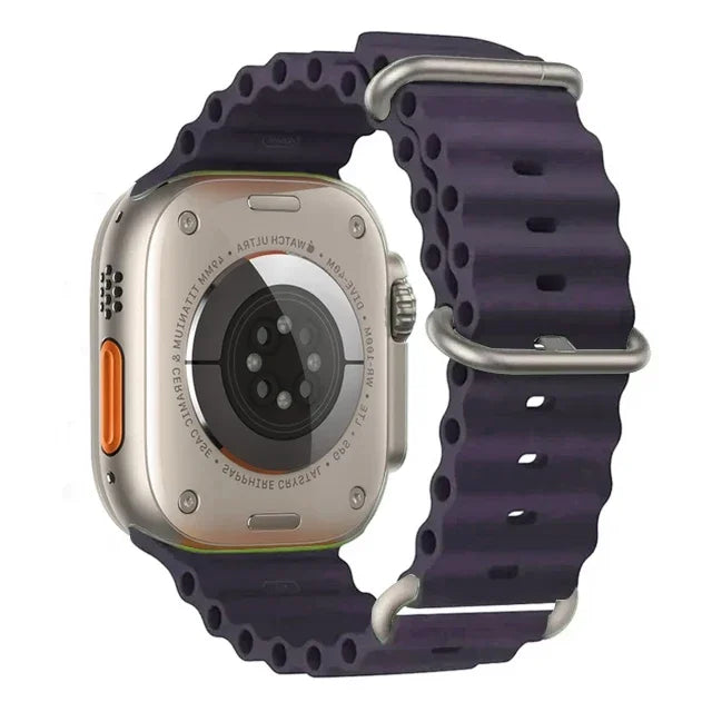 Ocean strap For Apple Watch Ultra 2 Band 49mm 10 9 8 7 45mm 41mm Silicone Bracelet Wristband iWatch 6 5 4 3 SE 44mm 40 42mm band