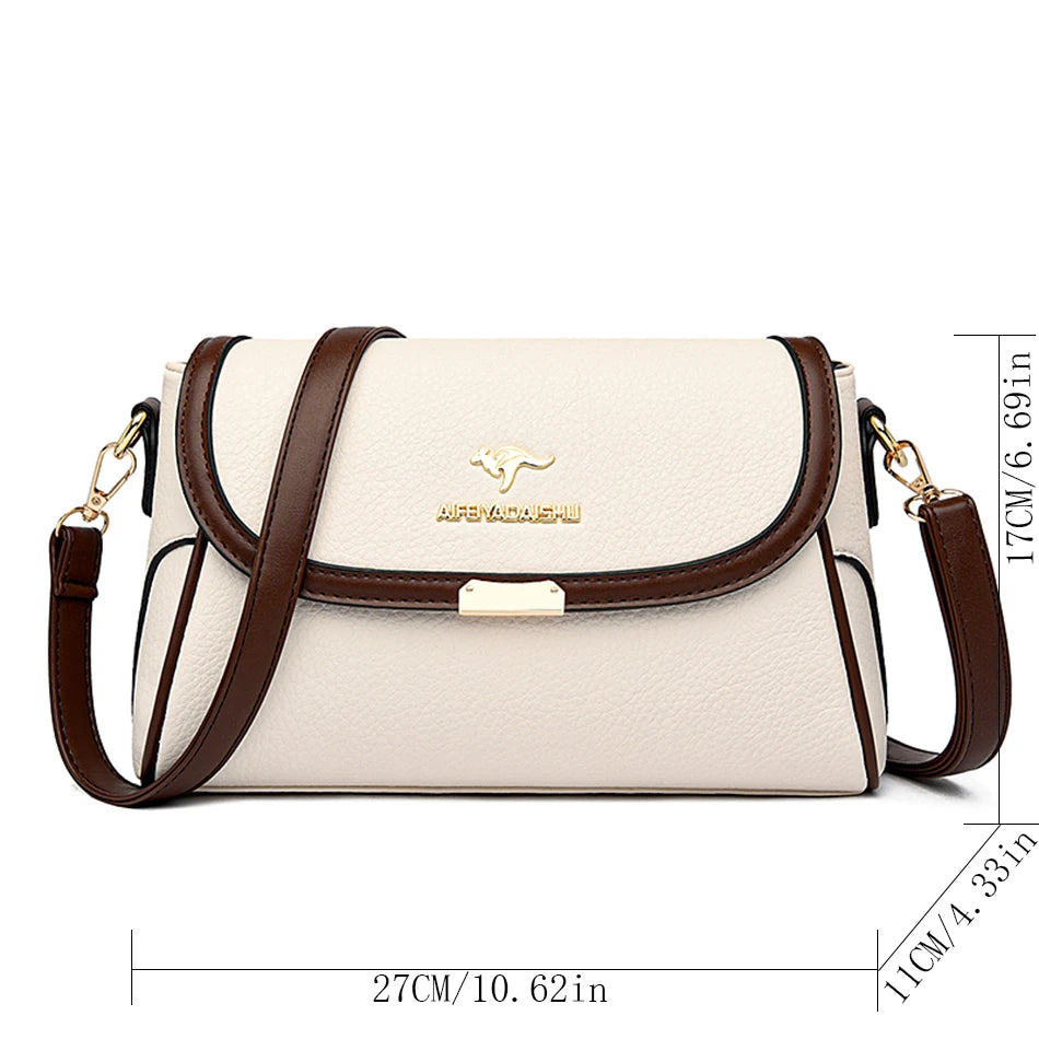 Solid Color Top Quality Leather Small Shoulder Bagsfor Women 2026 Hot Messenger Bags with StrapDesigner Crossbody Bag Sac AMain