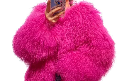 New Winter Autumn Fashion Real Fur Jacket Women Genuine Mongolia Sheep Fur Coat