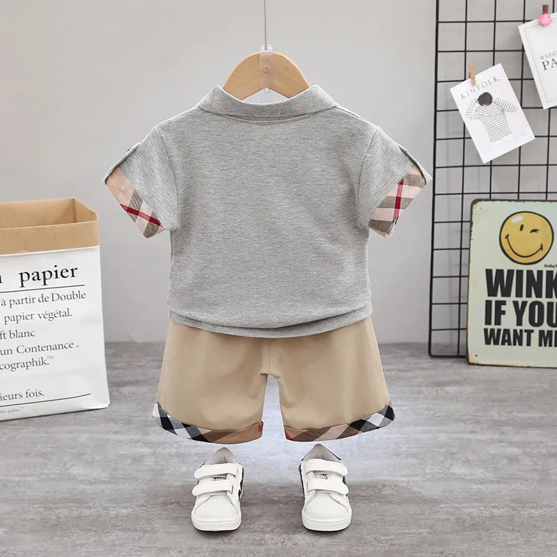 Summer Baby Boy Girls Clothes Set Children T Shirts Shorts 2 Pieces Suit Kid Top Bottom Outfits Casual Costume Infant Tracksuits