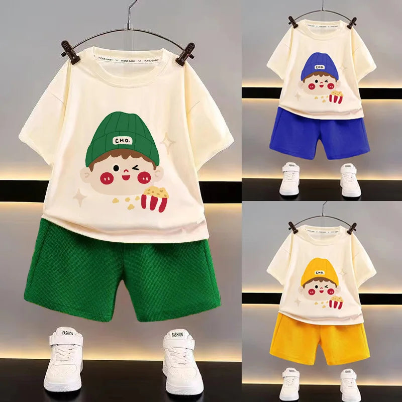 Baby Clothes Summer Children's Casual Sets Cute Fashion Suit Infants Tops and Shorts Two Piece Set