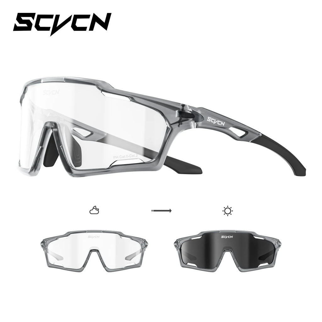 SCVCN Photochromic Sunglasses for Man Cycling Glasses MTB Riding Skating UV400 Fishing Goggles Woman Bike Bicycle Baseball 2026