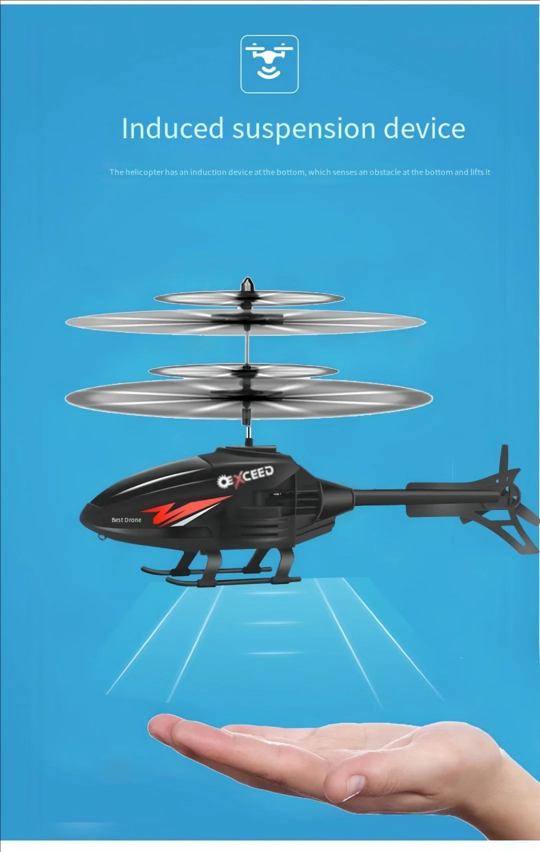 Induction helicopter toy room charged remote control small aircraft training coordination gifts for boys and girls