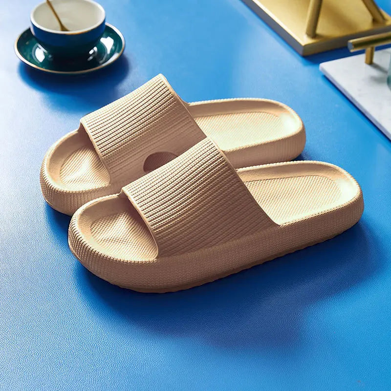 Kidmi Summer Thick Sole Slippers Women Sandals Household Softsole Slippers Antiskid Breathable Shoes Flat Sandals For Women