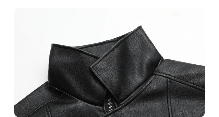 CHIC VEN Woman PU Jacket Solid Loose New Retro Standing Collar Motorcycle Faux Leather Coat Female Top Spring Autumn 2026