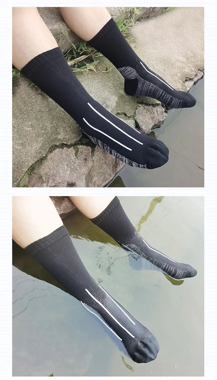 Socks Waterproof Breathable Outdoor Waterproof Hiking Wading Camping Winter Skiing Sock Riding Snow Warm Waterproof Socks