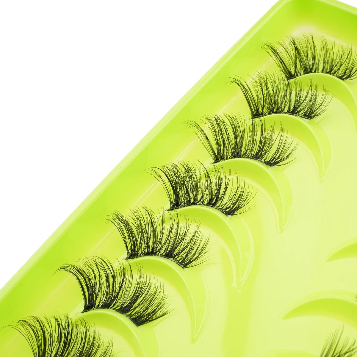 New Half Eyelashes 3/10Pairs Half Lashes Natural 3D Cat Eye Lashes Clear Stem False Eyelash Extension Makeup Faux Cils maquiagem